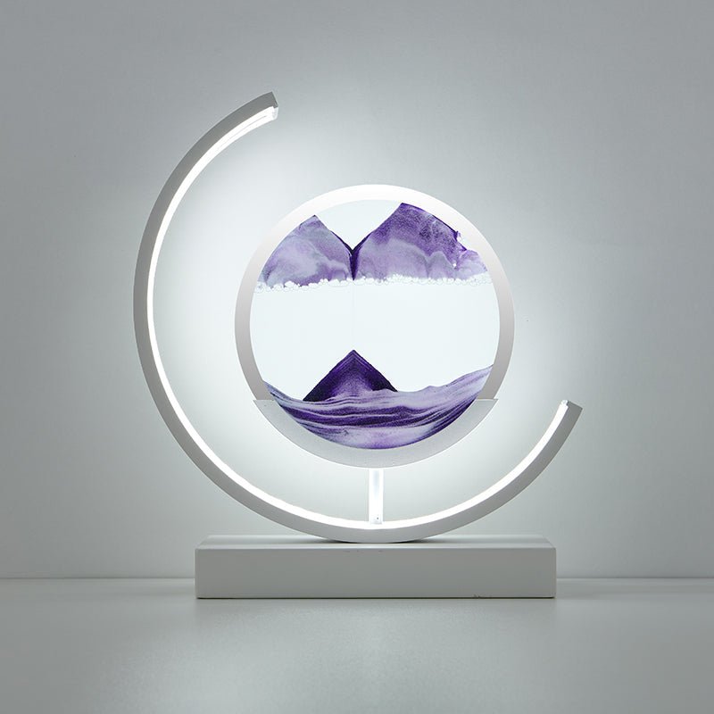 2023 Sands Of Time Lamp 15W LED 3D Dynamic Modern Sandscape Art Glass Remote Control - RoseStraya.com
