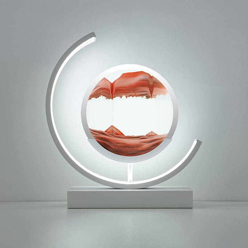 2023 Sands Of Time Lamp 15W LED 3D Dynamic Modern Sandscape Art Glass Remote Control - RoseStraya.com