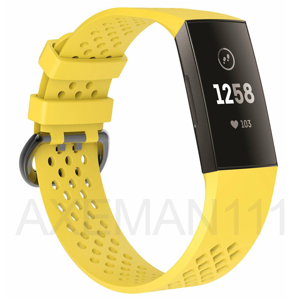 Fitbit Charge 3/4/SE Breathable Bands Soft Silicone Replacement Sports Strap