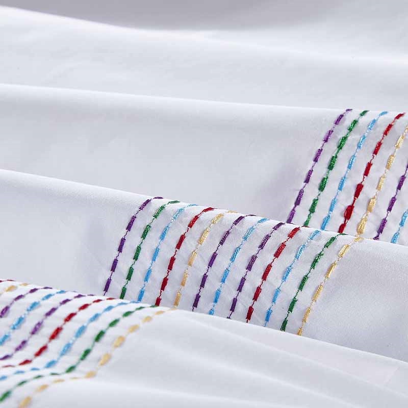 Blanca Hotel Stitch Egyptian Cotton Embroidery Duvet Cover Set
