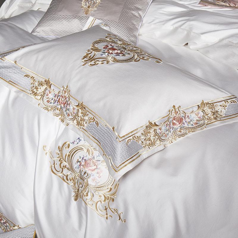 Feliza Egyptian Cotton Embroidery Premium Luxury Duvet Cover Set