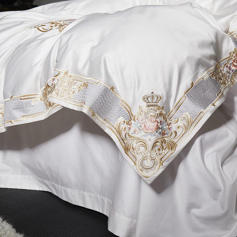 Feliza Egyptian Cotton Embroidery Premium Luxury Duvet Cover Set