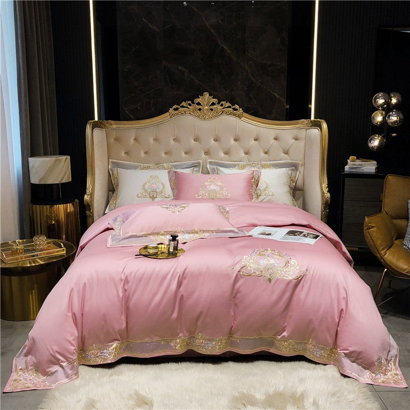 Afra Egyptian Cotton Embroidery 1000TC Luxury Duvet Cover Set
