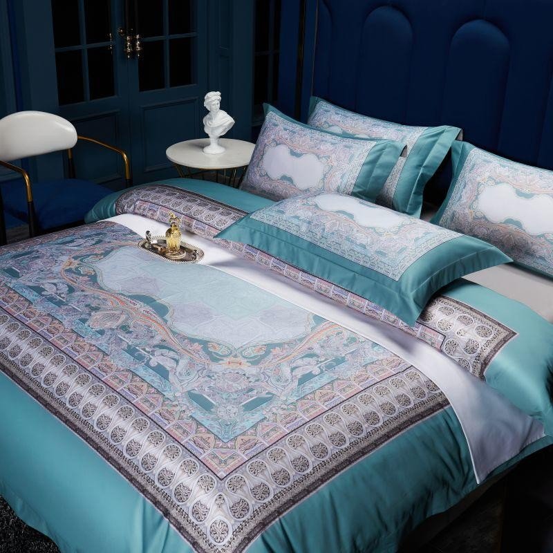 Aciano Silky Egyptian Cotton Ocean Inspired Printed Duvet Cover Set - RoseStraya.com