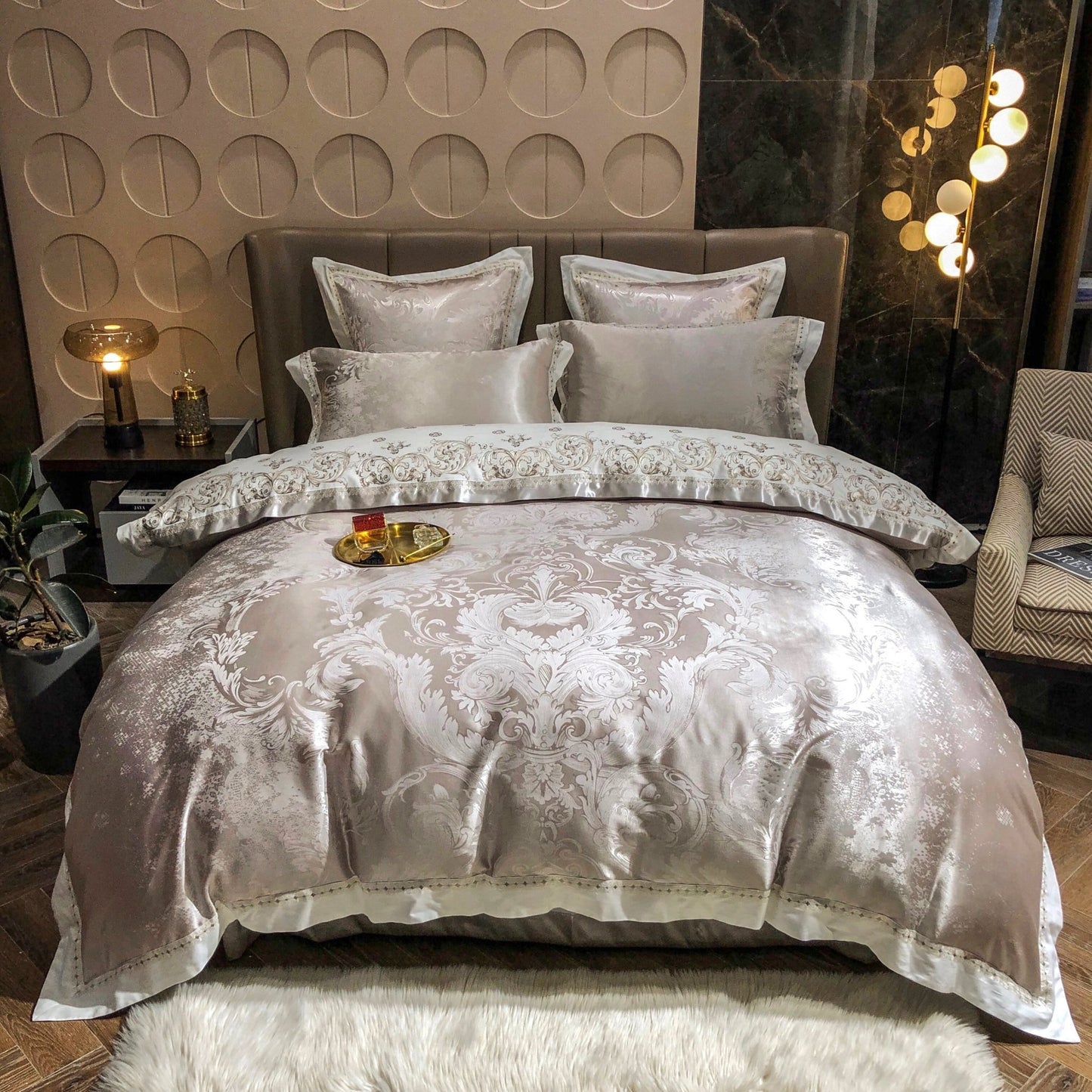 Alchemilla Luxury Silky Jacquard Cotton Duvet Cover Set - RoseStraya.com