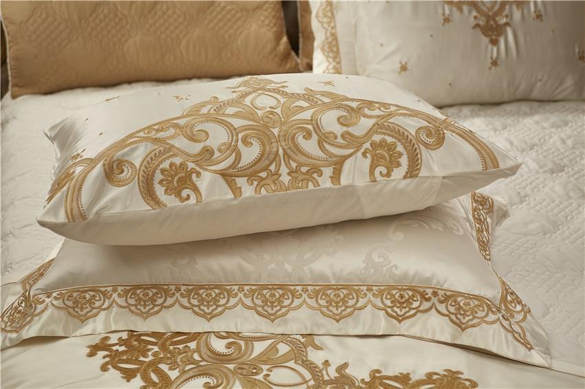 Alvina Luxury Satin Jacquard Egyptian Cotton Duvet Cover Set - RoseStraya.com