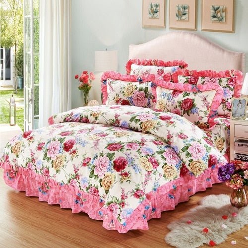 Amaryllis Cotton Soft Duvet Cover Set - RoseStraya.com