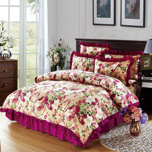 Amaryllis Cotton Soft Duvet Cover Set - RoseStraya.com