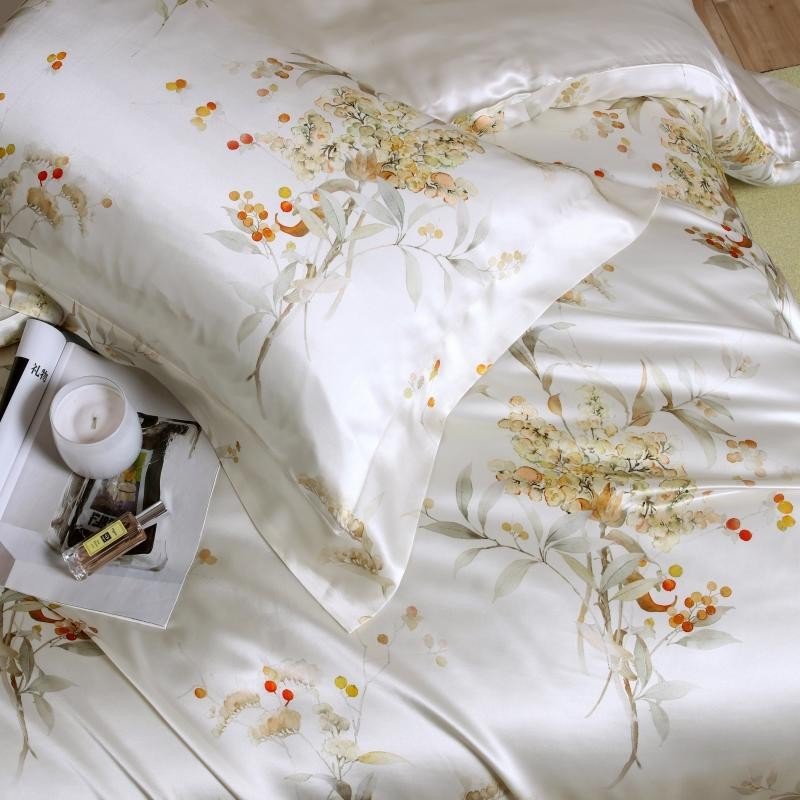 Amaya Luxury Pure Mulberry Silk Bedding Set - RoseStraya.com