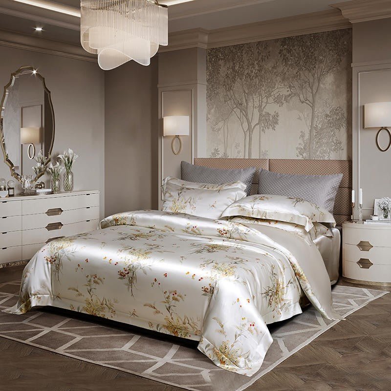 Amaya Luxury Pure Mulberry Silk Bedding Set - RoseStraya.com