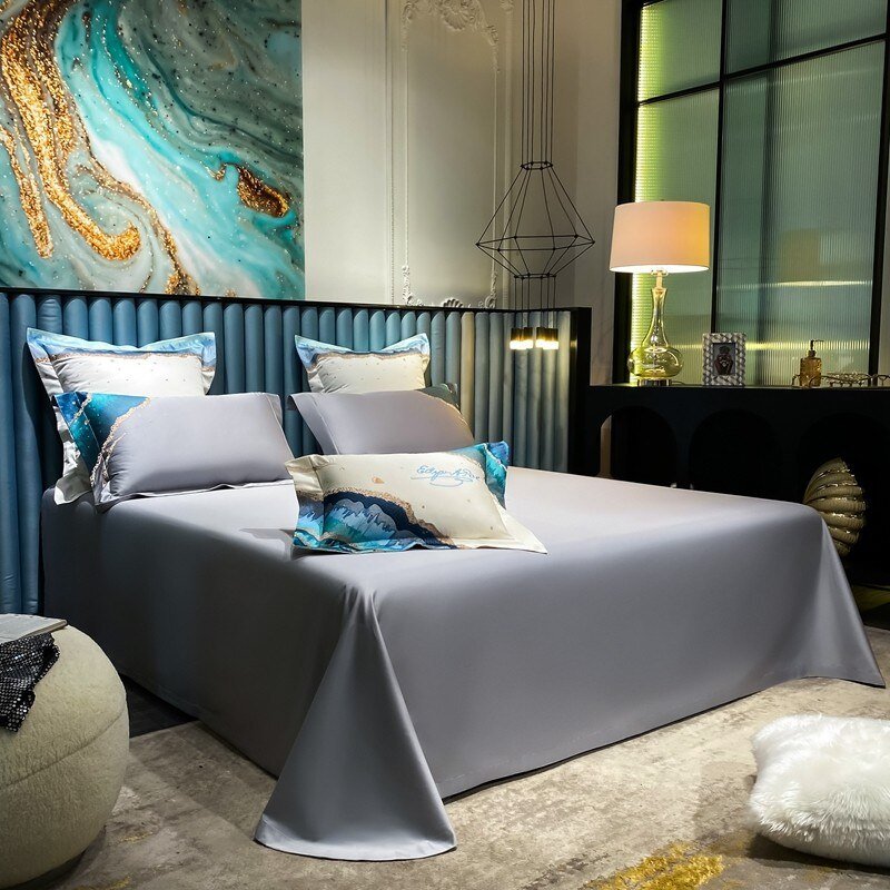 Amazzi Marble Embroidery Egyptian Cotton Duvet Cover Set - RoseStraya.com