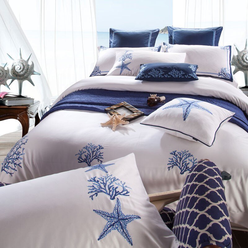 Amore Egyptian Cotton Embroidery Tribute Silk Duvet Cover Set - RoseStraya.com