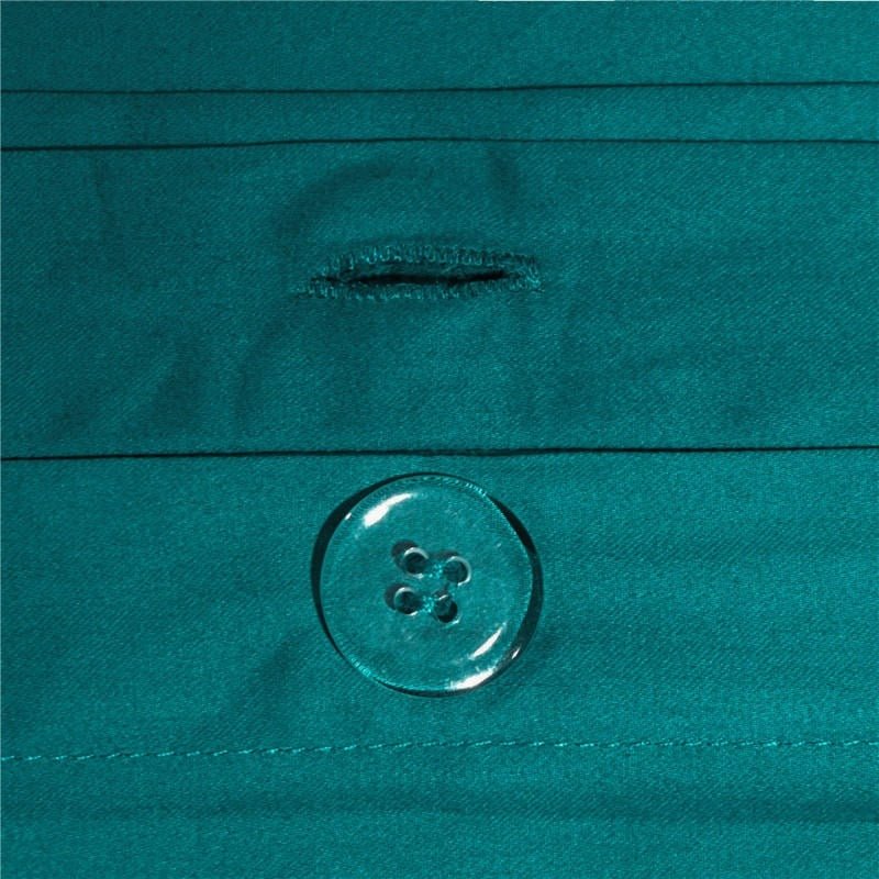 Annika Green Embroidered Motif Border Egyptian Cotton Duvet Cover Set - RoseStraya.com