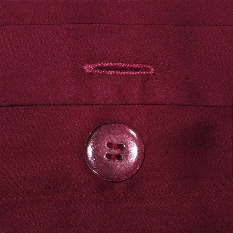 Annika Red Embroidered Motif Border Egyptian Cotton Duvet Cover Set - RoseStraya.com