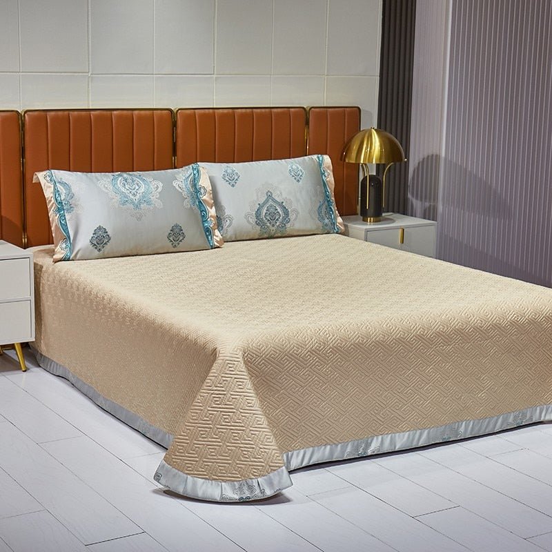 Anushna 1000TC Satin Jacquard Egyptian Cotton Luxury European Duvet Cover Sets - RoseStraya.com