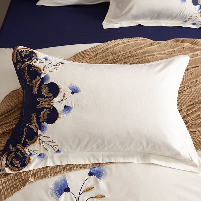 Asher Luxury Embroidered Egyptian Cotton Duvet Cover Set - RoseStraya.com