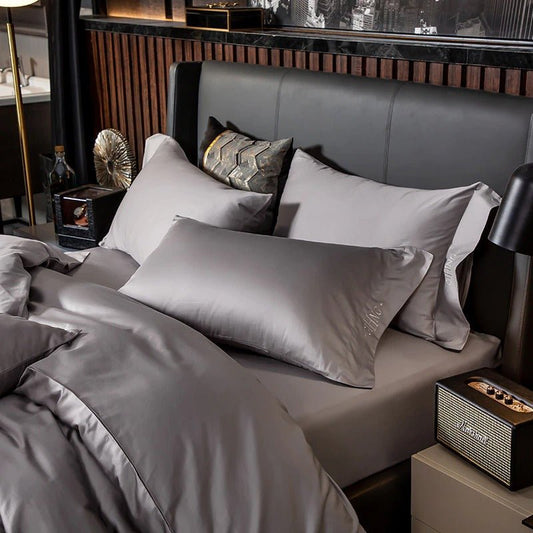 Asombrosa Light Grey Silky Soft Egyptian Cotton Bedding Set - RoseStraya.com