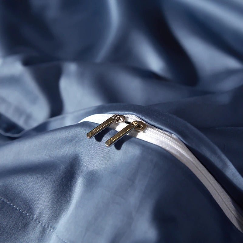 Asombrosa Navy Blue Silky Soft Egyptian Cotton Bedding Set - RoseStraya.com