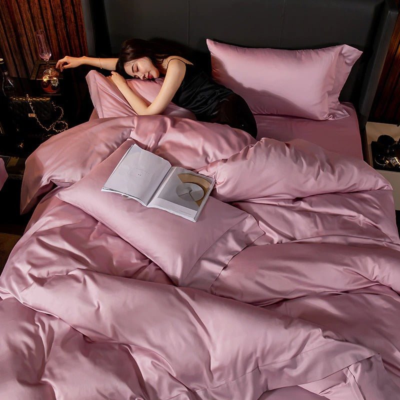 Asombrosa Soft Pink Silky Soft Egyptian Cotton Bedding Set - RoseStraya.com