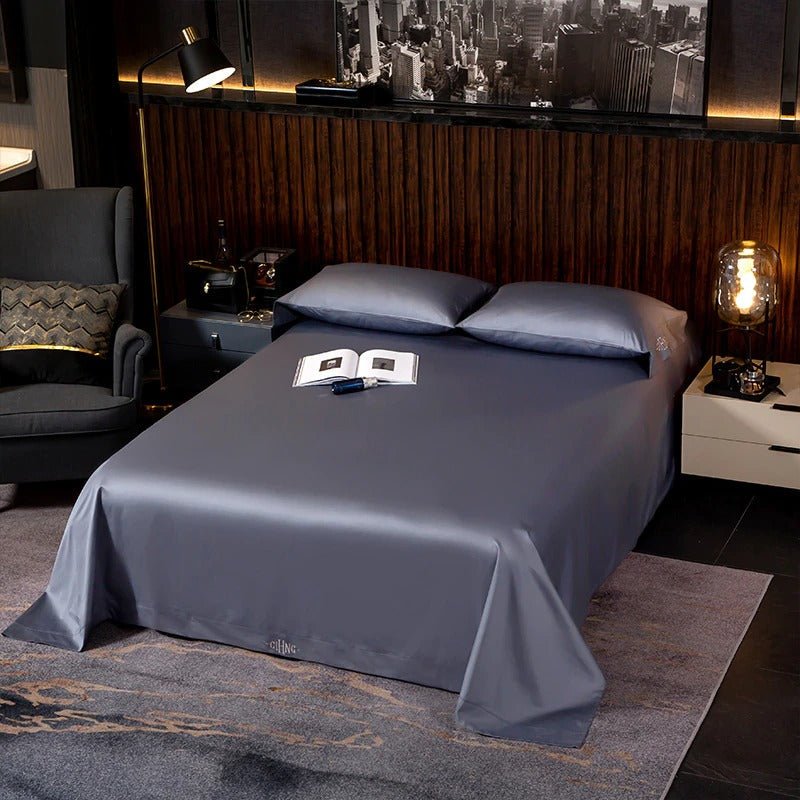 Asombrosa Steel Grey Silky Soft Egyptian Cotton Bedding Set - RoseStraya.com