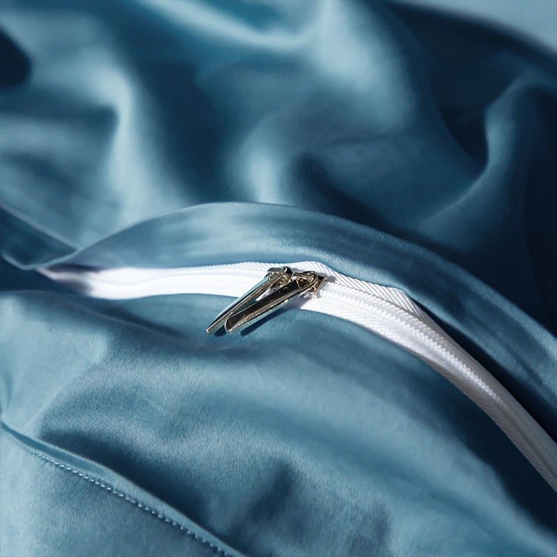 Asombrosa Teal Blue Silky Soft Egyptian Cotton Bedding Set - RoseStraya.com