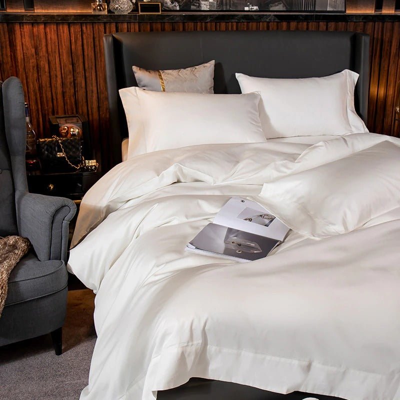 Asombrosa White Silky Soft Egyptian Cotton Bedding Set - RoseStraya.com