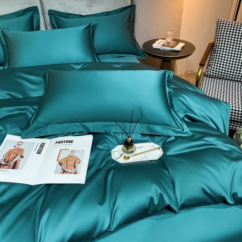 Astro Green Silky Cotton Duvet Cover Set - RoseStraya.com