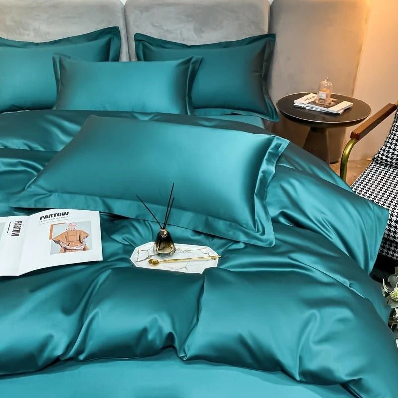 Astro Green Silky Cotton Duvet Cover Set - RoseStraya.com
