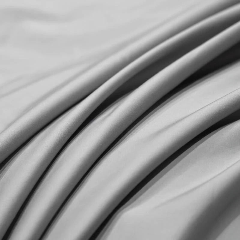 Astro Light Grey Silky Cotton Duvet Cover Set - RoseStraya.com