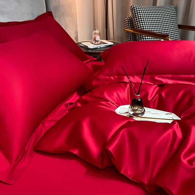 Astro Red Silky Cotton Duvet Cover Set - RoseStraya.com