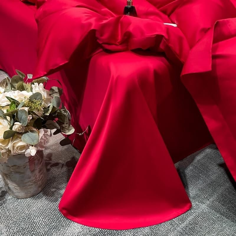Astro Red Silky Cotton Duvet Cover Set - RoseStraya.com