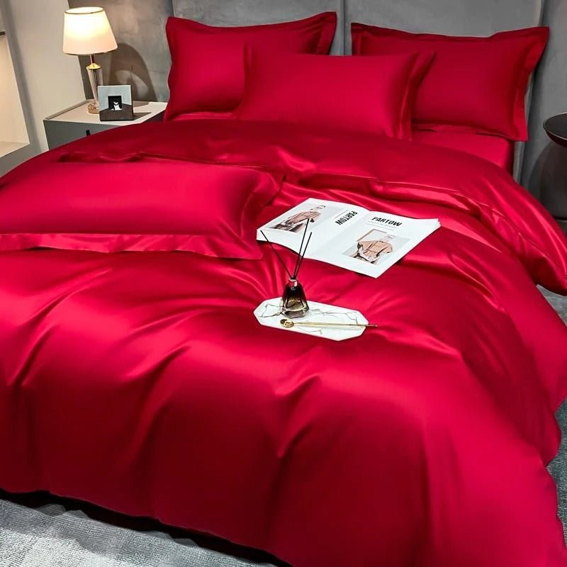 Astro Red Silky Cotton Duvet Cover Set - RoseStraya.com