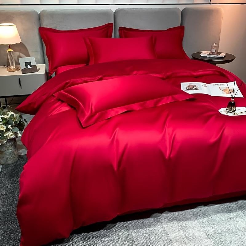 Astro Red Silky Cotton Duvet Cover Set - RoseStraya.com