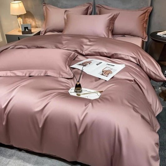 Astro Rosy Brown Cotton Duvet Cover Set - RoseStraya.com