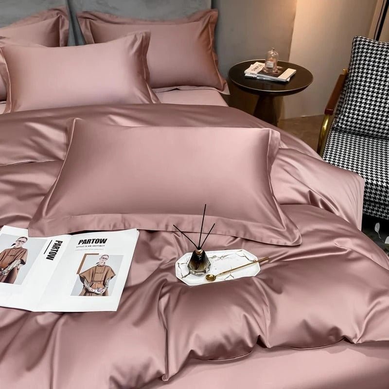 Astro Rosy Brown Cotton Duvet Cover Set - RoseStraya.com