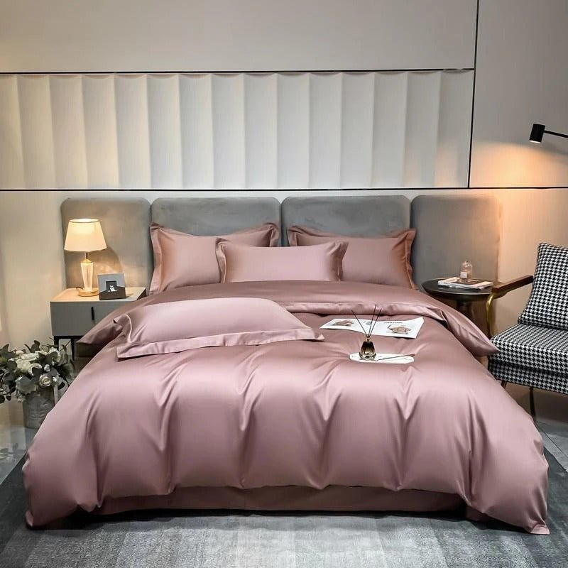 Astro Rosy Brown Cotton Duvet Cover Set - RoseStraya.com
