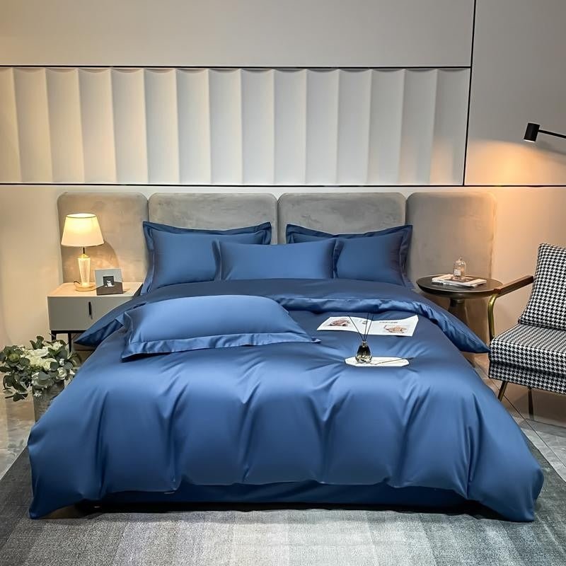 Astro Royal Blue Cotton Duvet Cover Set - RoseStraya.com