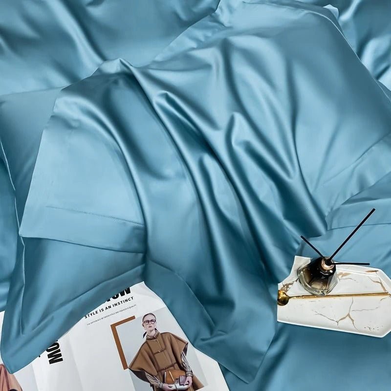 Astro Sky Blue Silky Cotton Duvet Cover Set - RoseStraya.com