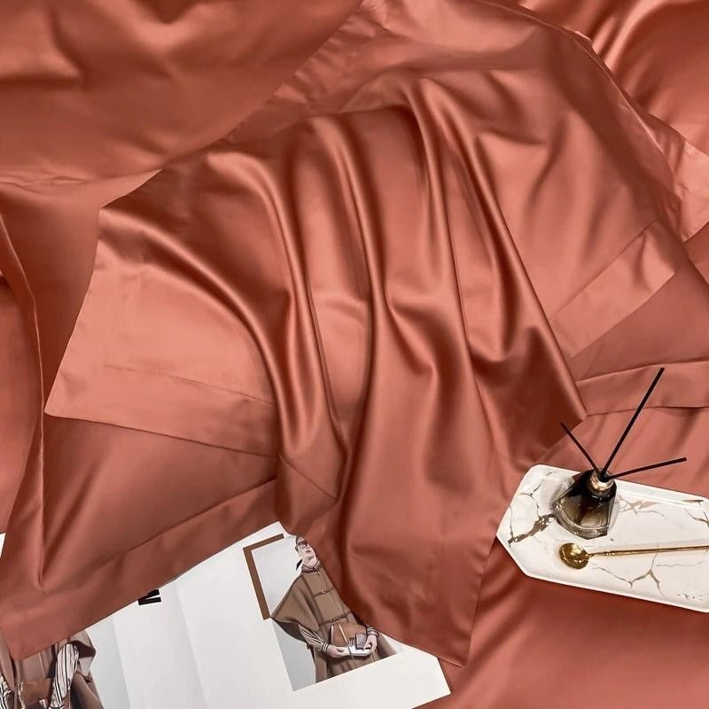 Astro Terracotta Cotton Duvet Cover Set - RoseStraya.com