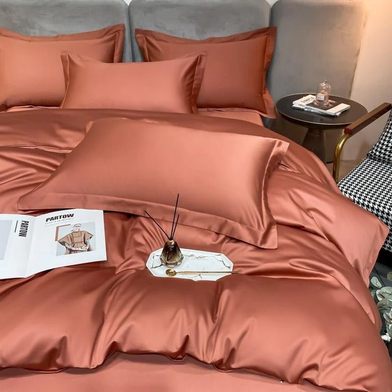 Astro Terracotta Cotton Duvet Cover Set - RoseStraya.com