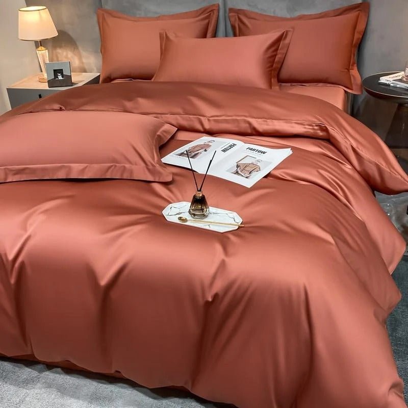 Astro Terracotta Cotton Duvet Cover Set - RoseStraya.com