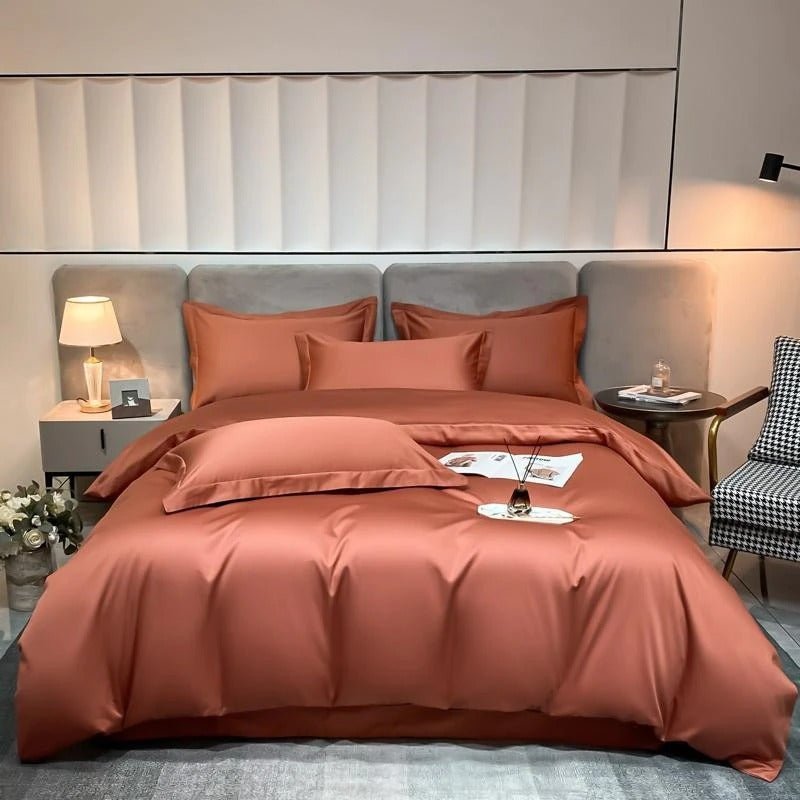 Astro Terracotta Cotton Duvet Cover Set - RoseStraya.com