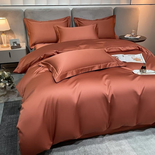 Astro Terracotta Cotton Duvet Cover Set - RoseStraya.com