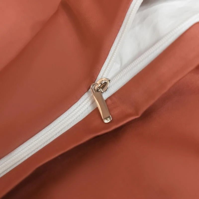 Astro Terracotta Cotton Duvet Cover Set - RoseStraya.com