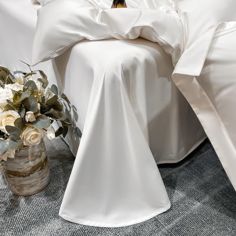 Astro White Silky Cotton Duvet Cover Set - RoseStraya.com
