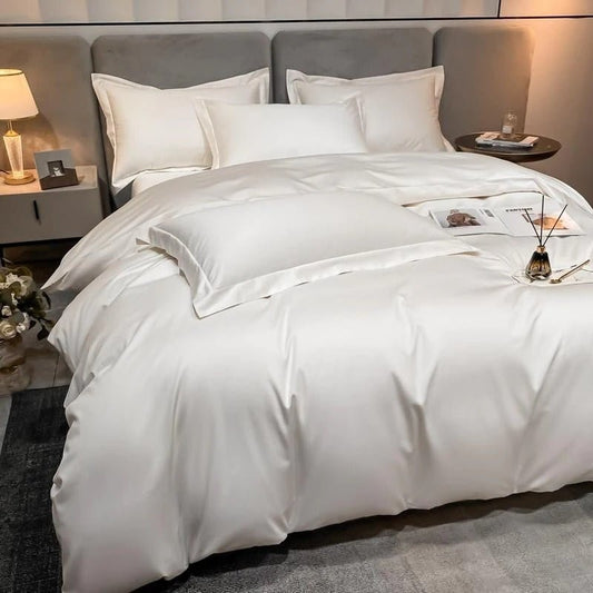 Astro White Silky Cotton Duvet Cover Set - RoseStraya.com