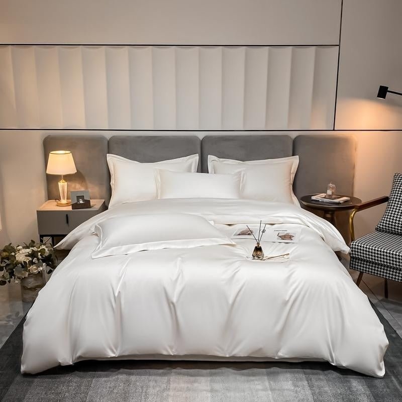 Astro White Silky Cotton Duvet Cover Set - RoseStraya.com