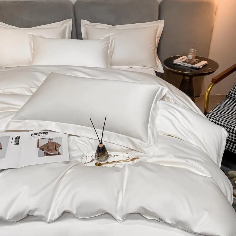 Astro White Silky Cotton Duvet Cover Set - RoseStraya.com