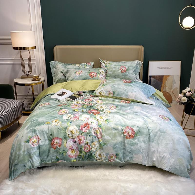 Baleigh Floral Printed Egyptian Cotton Duvet Cover Set - RoseStraya.com