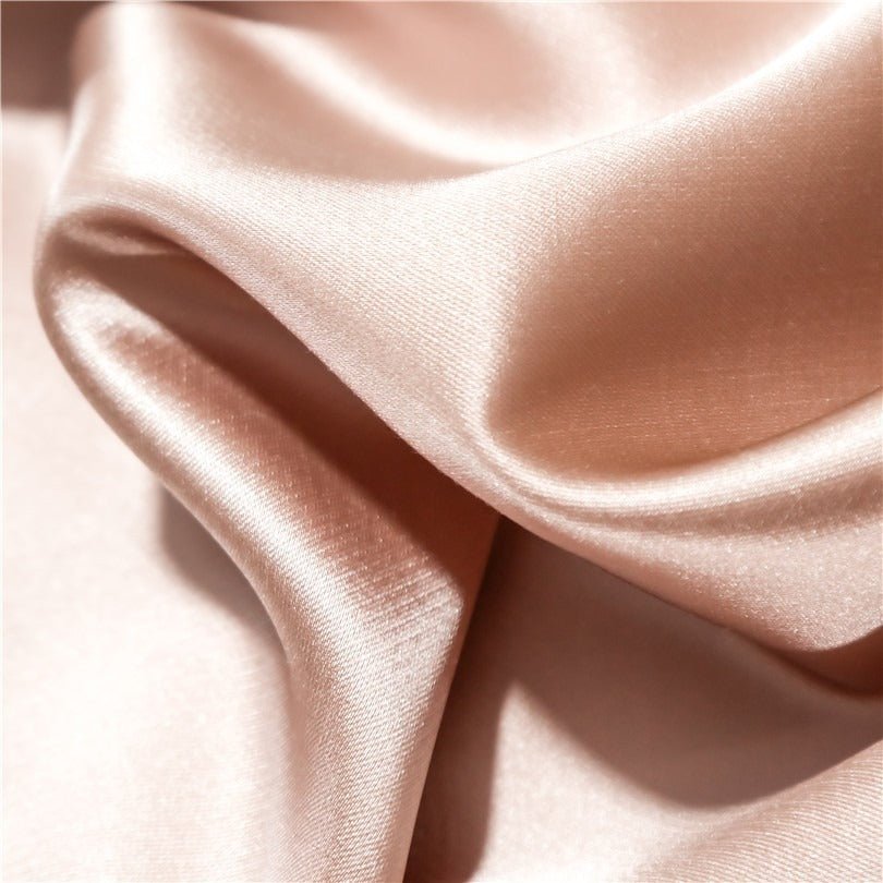 Bella Rose Gold Modern Satin Egyptian Cotton Duvet Cover Set - RoseStraya.com